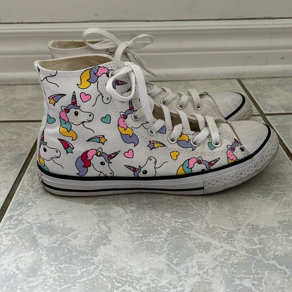 Converse Unicorn and Rainbow High Top Sneakers - Picture 2 of 7